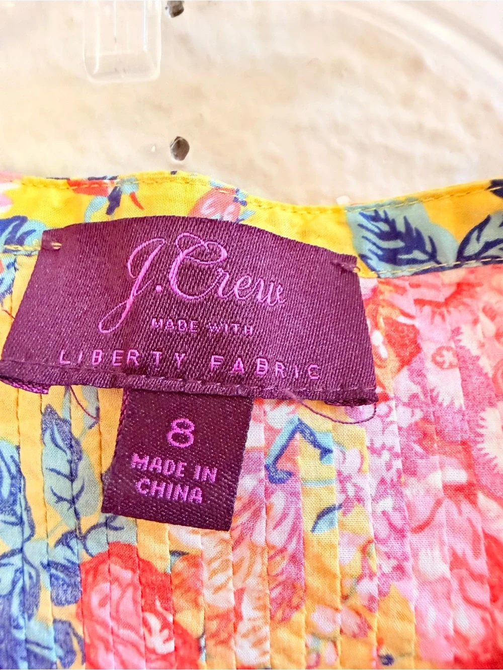 J Crew classic popover cotton blouse Liberty Fabric